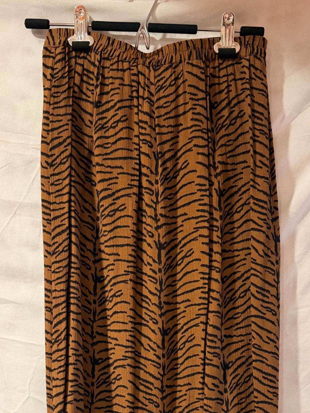 Jones New York Brown and Black Tiger-Print Maxi Skirt